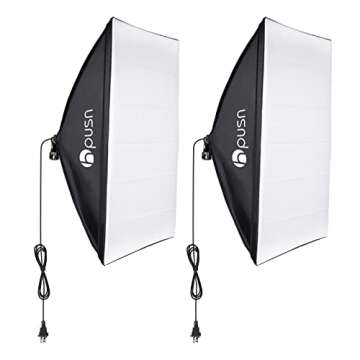 HPUSN Softbox Photography Lighting Kit for Professional Shoots