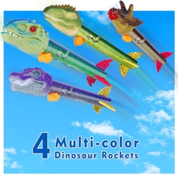 Gizzjoy Dinosaur Toy Rocket Launcher Outdoor Fun for Kids