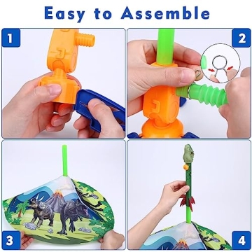 Gizzjoy Dinosaur Toy Rocket Launcher Outdoor Fun for Kids