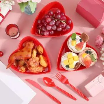 Newtay Valentine's Day Heart Shaped Food Containers 8 Sets