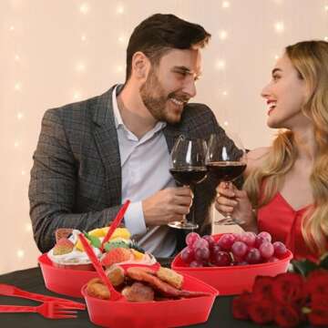 Newtay Valentine's Day Heart Shaped Food Containers 8 Sets