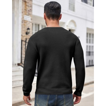 COOFANDY Men's Stylish Waffle Sweater for All Occasions