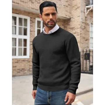 COOFANDY Men's Stylish Waffle Sweater for All Occasions