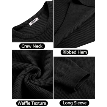 COOFANDY Men's Stylish Waffle Sweater for All Occasions