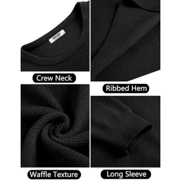 COOFANDY Men's Stylish Waffle Sweater for All Occasions