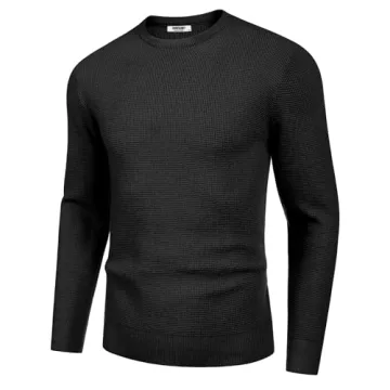 COOFANDY Men's Stylish Waffle Sweater for All Occasions