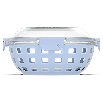 Ello DuraGlass Food Storage Glass Lunch Bowl Container - Meal Prep Container with Silicone Sleeve an...