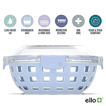 Ello DuraGlass Lunch Bowl with Silicone Sleeve and Airtight Lid