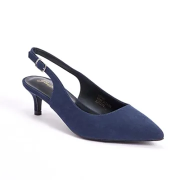 GENSHUO Women's Slingsback Kitten Heels - Comfortable, Elegant, and Chic Nursing Pumps