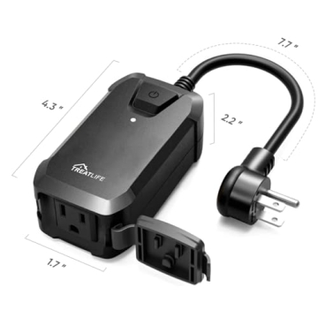 Smart Dimmer Plug with Voice Control for Outdoor Lighting