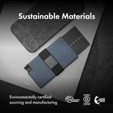 Ekster Aluminum Cardholder Wallet for Men | Metal Wallets with RFID Blocking Layer | Slim & Minimalist Aluminum Wallet with Push Button for Quick Card Access (Midnight Blue)