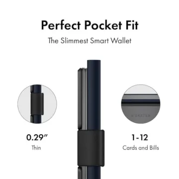 Ekster Aluminum Cardholder Wallet for Men | Metal Wallets with RFID Blocking Layer | Slim & Minimalist Aluminum Wallet with Push Button for Quick Card Access (Midnight Blue)