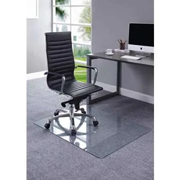 Lorell Tempered Glass Chairmat - Durable Floor Protection