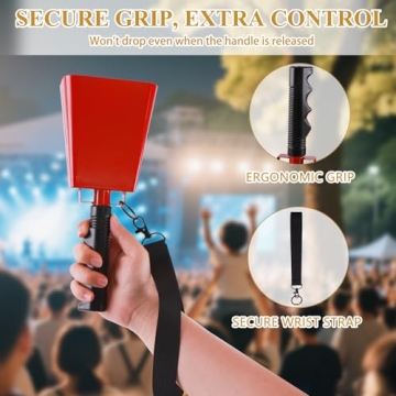 Cyrico 10-Inch Cow Bells Set for Sports Events & Celebrations