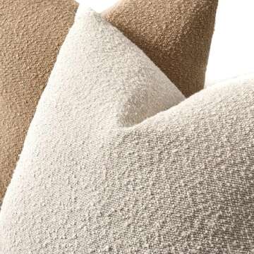Chic EIHU HOME Boucle Decorative Throw Pillow Covers Set of 2