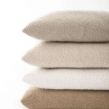 Chic EIHU HOME Boucle Decorative Throw Pillow Covers Set of 2