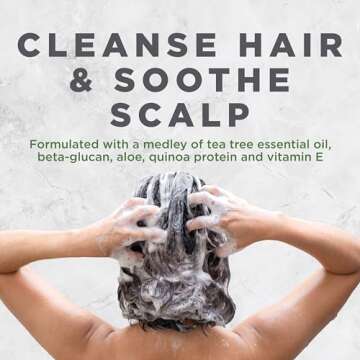Avalon Organics Scalp Treatment Tea Tree Shampoo, Encourages Scalp Well-Being and Leaves Hair Soft, 11 Fluid Ounces