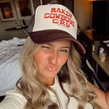 Makin' Cowboys Cry Trucker Hat - Premium Snapback for Men and Women - Vintage Cowgirl Funny Western Country (US, Alpha, One Size, Brown/Tan)