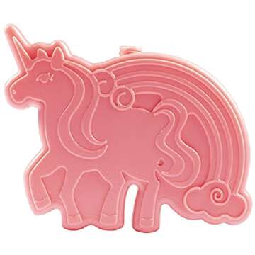 Unicorn Reusable Hard Ice Pack- Set of 3- Fits Easily Inside Kids Lunch Box, Bento, Insulated Cooler Bag- Long Lasting Slim, Space Saving- Cool Freezer Packs Keep Food Cold For Hours Back To School