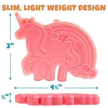 Unicorn Reusable Hard Ice Pack- Set of 3- Fits Easily Inside Kids Lunch Box, Bento, Insulated Cooler Bag- Long Lasting Slim, Space Saving- Cool Freezer Packs Keep Food Cold For Hours Back To School