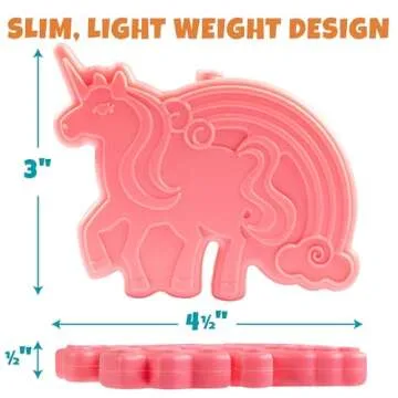 Unicorn Reusable Hard Ice Pack- Set of 3- Fits Easily Inside Kids Lunch Box, Bento, Insulated Cooler Bag- Long Lasting Slim, Space Saving- Cool Freezer Packs Keep Food Cold For Hours Back To School