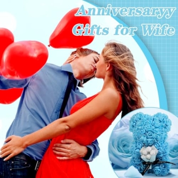 ZXS4RR Rose Bear Gift with Necklace and Card for Women