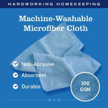 Black Swan Distribution Mrs Meyer's All-Purpose Cleaner Spray, Lemon Verbena, 16 oz & Non-Abrasive and Distributors Washable Microfiber Cleaning Cloth (15x15 in) - Household Multi-Surface Kit