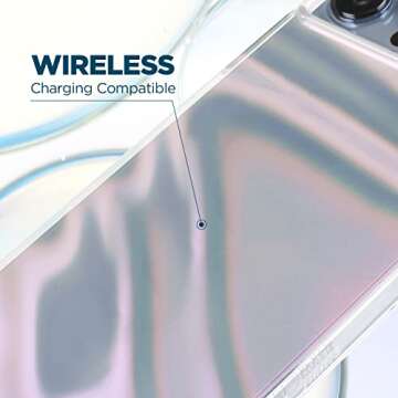 Case-Mate Soap Bubble iPhone 13 Case [10ft Drop Protection] [Wireless Charging Compatible] Luxury Cover for iPhone 13 6.1" - Iridescent Swirl Effect, Anti-Scratch, Shock Absorbing, Slim - Iridescent