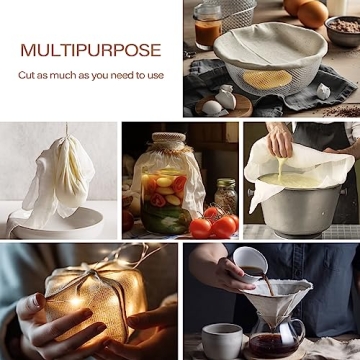 Unbleached Cotton Cheesecloth - 9 Sq Ft Reusable