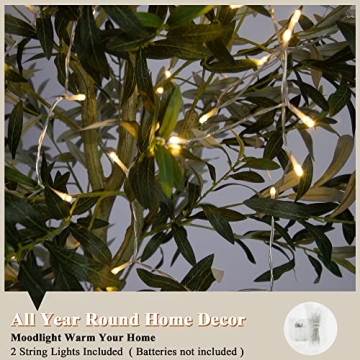 NeuType Artificial Olive Tree 6Ft Set of 2 with Lights