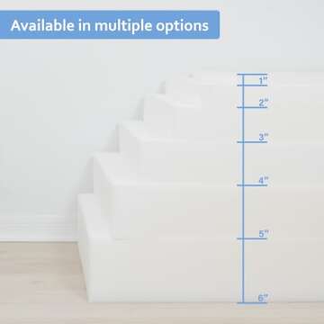 GoTo Foam 4" Height x 24" Width x 96" Length 43ILD (Firm) Upholstery Cushion Made in USA