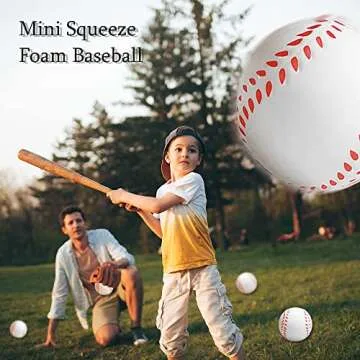 24 Pcs Baseball Stress Ball,2.5 Inch Mini Squeeze Foam Baseball,Relaxable Sports Ball for Themed Party Favors,Decoration,Anxiety Relief