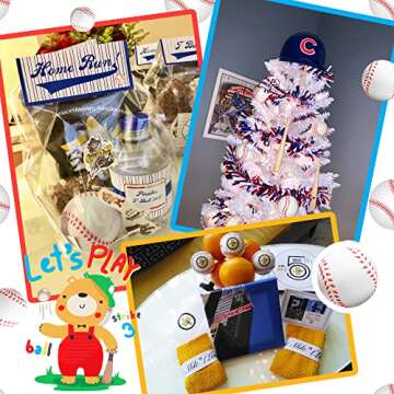 24 Pcs Baseball Stress Ball,2.5 Inch Mini Squeeze Foam Baseball,Relaxable Sports Ball for Themed Party Favors,Decoration,Anxiety Relief