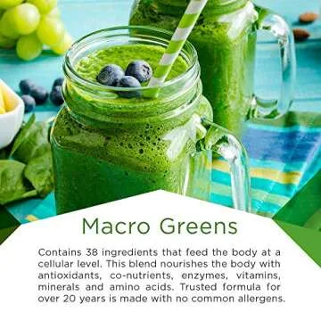 MacroLife Naturals Macro Greens Powder - 38 Superfood Power