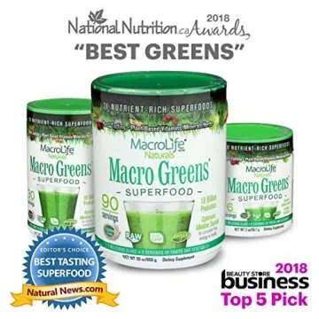 MacroLife Naturals Macro Greens Powder - 38 Superfood Power