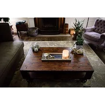 Creative Co-Op Marble & Mango Wood Coasters Set of 4