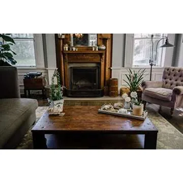 Creative Co-Op Marble & Mango Wood Coasters Set of 4