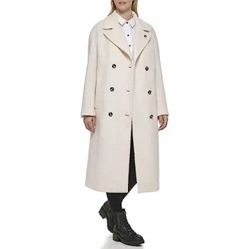 Chic Karl Lagerfeld Wool Coat for Women, Timeless Style