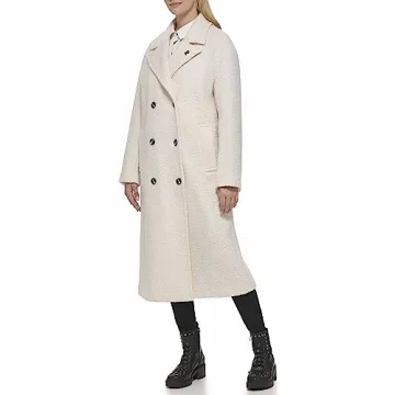 Chic Karl Lagerfeld Wool Coat for Women, Timeless Style