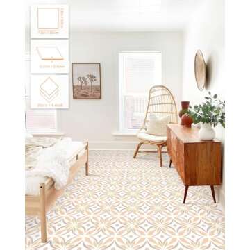 MORCART 20 PCS Peel and Stick Floor Tiles - Easy & Versatile