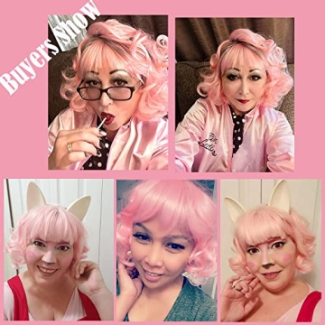KiyaCos Pastel Pink Cosplay Wig for Halloween & Parties