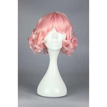 KiyaCos Pastel Pink Cosplay Wig for Halloween & Parties