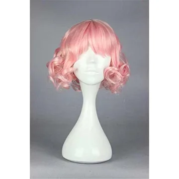 KiyaCos Pastel Pink Cosplay Wig for Halloween & Parties