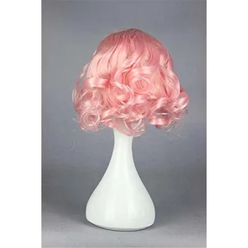 KiyaCos Pastel Pink Cosplay Wig for Halloween & Parties