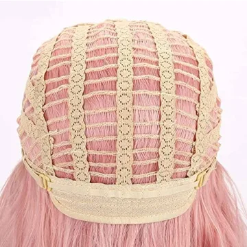 KiyaCos Pastel Pink Cosplay Wig for Halloween & Parties