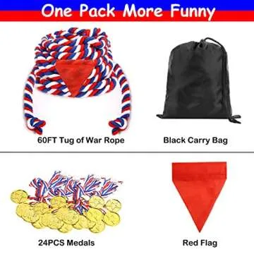 60FT Tug of War Rope - Perfect for Outdoor Family Games and Team Building Activities