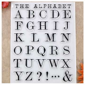 Kwan Crafts Letters Alphabet Clear Stamps for Card Making Decoration and DIY Scrapbooking