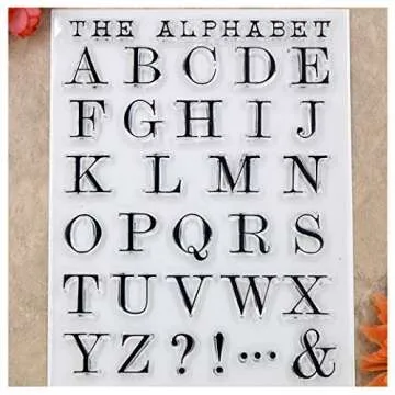 Kwan Crafts Letters Alphabet Clear Stamps for Card Making Decoration and DIY Scrapbooking