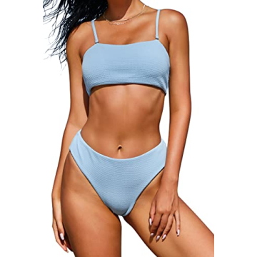 ZAFUL Textured Bikini Set with Removable Straps - Chic Swimwear