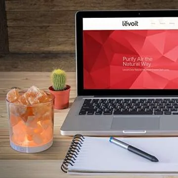 Stylish LEVOIT Cora Himalayan Salt Lamp with Dimmer